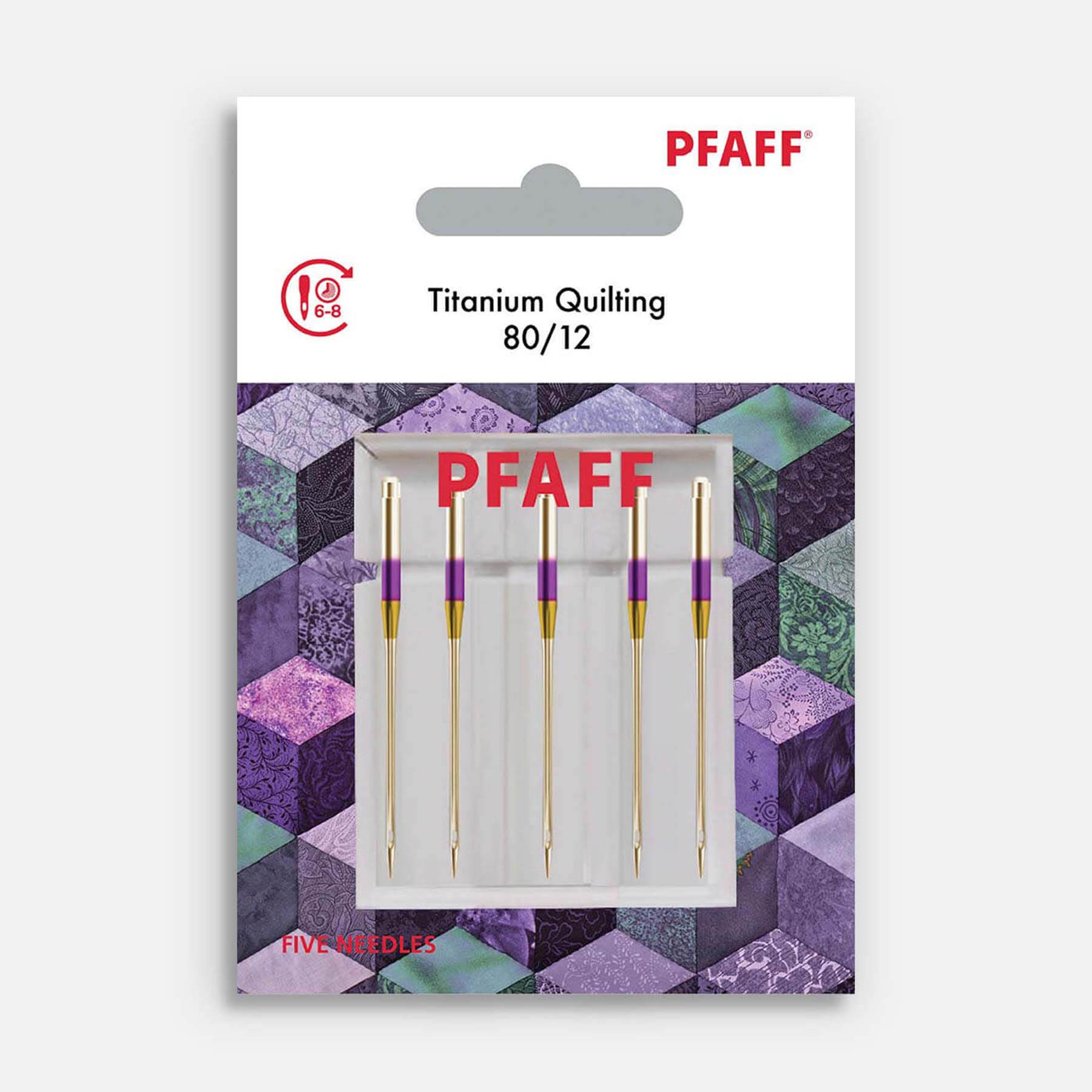 Titanium Quilting Needles Size 80/12 5-Pack | PFAFF®