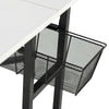 Mobile Fabric Cutting Table with Storage 30" Charcoal / White