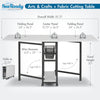 Mobile Fabric Cutting Table with Storage 30" Charcoal / White