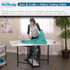 Mobile Fabric Cutting Table with Storage 30" Charcoal / White