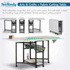 Mobile Fabric Cutting Table with Storage 30" Charcoal / White