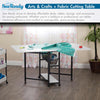 Mobile Fabric Cutting Table with Storage 30" Charcoal / White