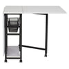 Mobile Fabric Cutting Table with Storage 30" Charcoal / White