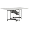 Mobile Fabric Cutting Table with Storage 30" Charcoal / White