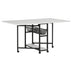 Mobile Fabric Cutting Table with Storage 30" Charcoal / White