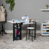 Pivot Panel Sewing Table White / Graphite