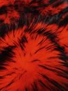 Neon Lime/Black Poison Spike Shag Faux Fur Fabric / Sold by the Yard