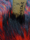 Neon Pink/Black Poison Spike Shag Faux Fur Fabric / Sold by the Yard