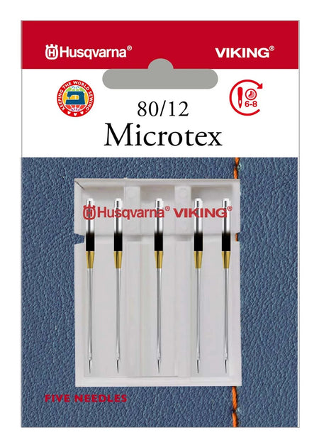 HUSQVARNA® VIKING® Microtex Needles Size 80/12 5-Pack -- Product Image