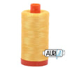 1135 Pale Yellow Aurifil Cotton 50wt Large Spool||color:1135 Pale Yellow