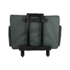 Maleta plegable de lujo con ruedas XL para guardar máquinas de coser, gris y blanco