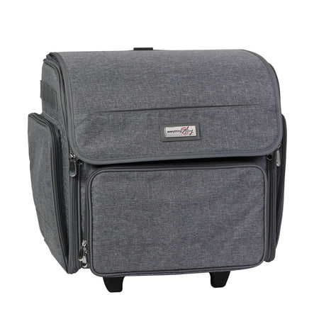 Deluxe Collapsible Rolling Craft Case, Heather