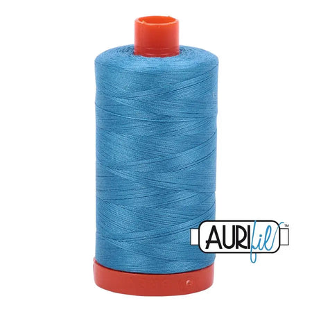 1320 Bright Teal Aurifil Cotton 50wt Large Spool||color:1320 Bright Teal
