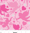 Valentine Cupids Love on Pink 100% Cotton Fabric Price per Yard