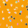 Halloween Bat-tastic Pumpkins on Orange Glitter  100% Cotton