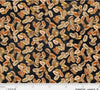 Coffee Beans Deja Brew on Brown by 100% Cotton Novelty Price per Yard