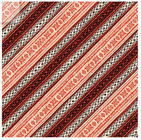 Rayas diagonales sobre fondo rojo. Tejido 100 % algodón. Precio por yarda.