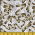Christmas Gold Ribbons Silver Snowflakes on Cream 100% Cotton Fabric By the yard