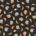 Harvest Classics: Hojas de otoño esparcidas sobre tela negra 100 % algodón. Precio por yarda
