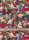 Christmas Blue Jean Teddy 100% Cotton Fabric Price per Yard
