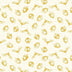 Belotas metalizadas doradas sobre tela de algodón 100 % color crema