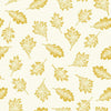 Simply Gold Metallic Leaves on Cream 100% Cotton Fabric