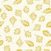 Simply Gold Metallic Leaves on Cream 100% Cotton Fabric