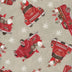 Christmas Truck And Gnome on Beige Let It Snow 100% Cotton Fabric