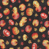 Tossed Pumpkins on Black  100% Cotton Fabric