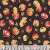 Tossed Pumpkins on Black  100% Cotton Fabric