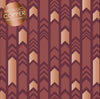 Arrowheads Rust Metallic Print on Brown 100% Cotton Fabric Price per Yard Novelty