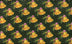 Christmas Gold Bells on Green 100% Cotton Fabric