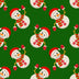 Muñecos de nieve saludando en Navidad sobre fondo verde, 100 % algodón