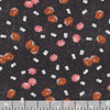Christmas Peppermints Caramels Marshmallows on Black 100% Cotton Fabric