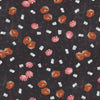 Christmas Peppermints Caramels Marshmallows on Black 100% Cotton Fabric