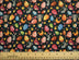 Easter Bunny and Eggs on Black Digital Print 100% Cotton Fabric