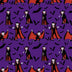 Tela de algodón 100 % con motivo de Drácula, el vampiro de Halloween, en color morado