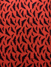 Halloween Flying Bats on Orange 100% Cotton Fabric