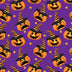 Halloween Mischievous Pumpkins on Purple 100% Cotton Price per Yard