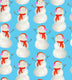 Christmas Best in Snow-Man on Blue 100% Cotton Price Per Yard