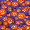 Halloween Pumpkins 100% Cotton 1 yard Precut Fabric Bundles, 4 pieces, Multi