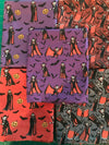 Halloween Vampires 100% Cotton 1 yard Precut Fabric Bundles, 5 pieces, Multi