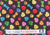 Dog Puppies Bones Paws and Hearts on Black Novelty 100% Cotton Price Per Yard