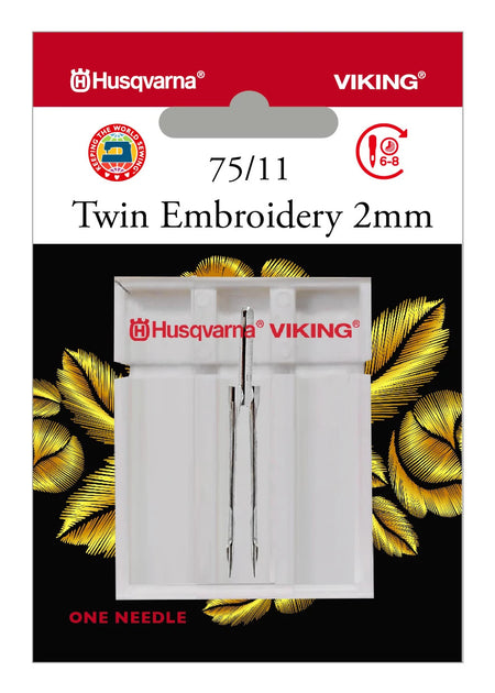 HUSQVARNA® VIKING® Twin Embroidery 2.0mm Needle Size 75/11 -- Imagen del producto