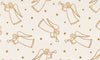 Christmas Gold Angels and Stars on Cream 100% Cotton Price per Yard