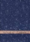 Winter Sky Stars Glitter on Blue 100% Cotton Price per Yard