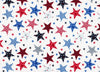 Patriotic Stars and Stripes on White 100% Cotton Price per Yard