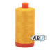 Bobina grande de hilo de algodón Aurifil amarillo, calibre 50