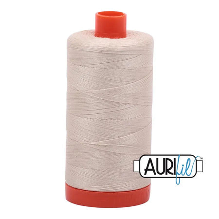 2310 Light Beige Aurifil Cotton 50wt Large Spool||color:2310 Light Beige