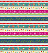 Christmas Hollidazzle Border Stripe on White Price per Yard